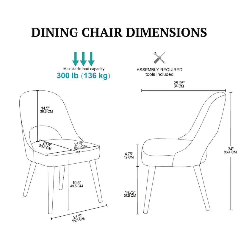 Chaises de salle à manger capitonnées Nola avec dossier ajouré
