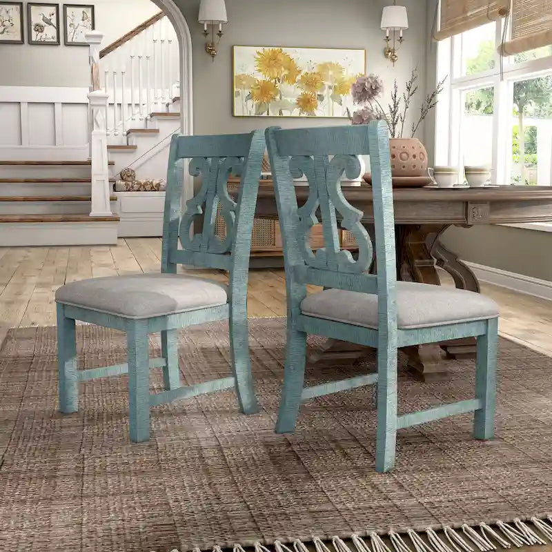 Chaises de salle à manger en bois Sylmer Farmhouse