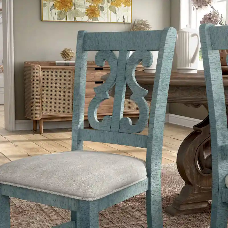 Chaises de salle à manger en bois Sylmer Farmhouse