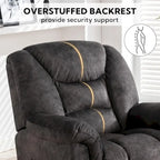 Fauteuil inclinable Rocker manuel surdimensionné Inclinable pivotant à 360° pour le salon
