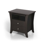 Table de chevet Mendolla en bois de transition avec 2 tiroirs et étagère de Furniture of America
