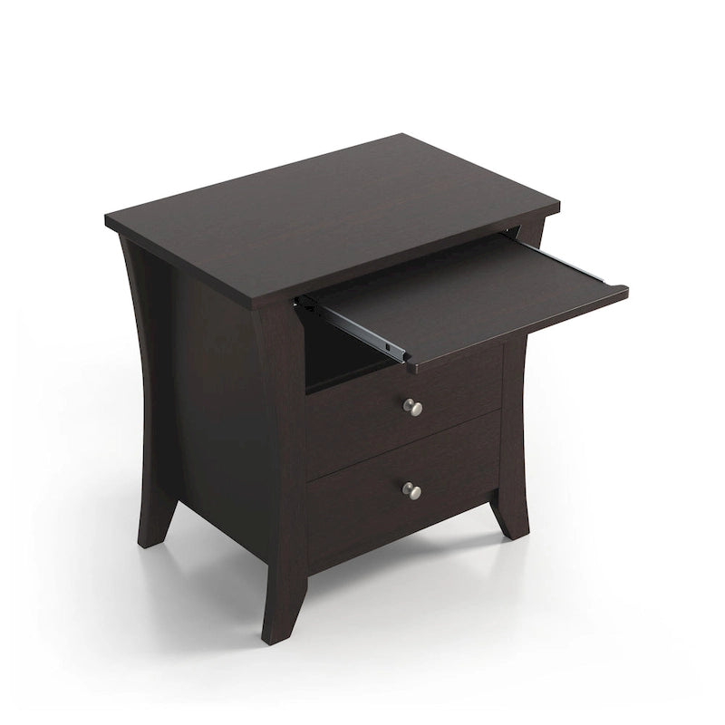 Table de chevet Mendolla en bois de transition avec 2 tiroirs et étagère de Furniture of America