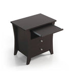 Table de chevet Mendolla en bois de transition avec 2 tiroirs et étagère de Furniture of America