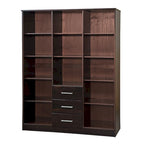 Armoire 3 portes Cosmo en bois massif à 100 % avec portes en bois massif ou portes miroir