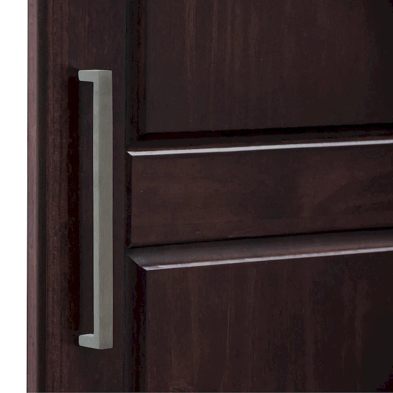 Armoire 3 portes Cosmo en bois massif à 100 % avec portes en bois massif ou portes miroir