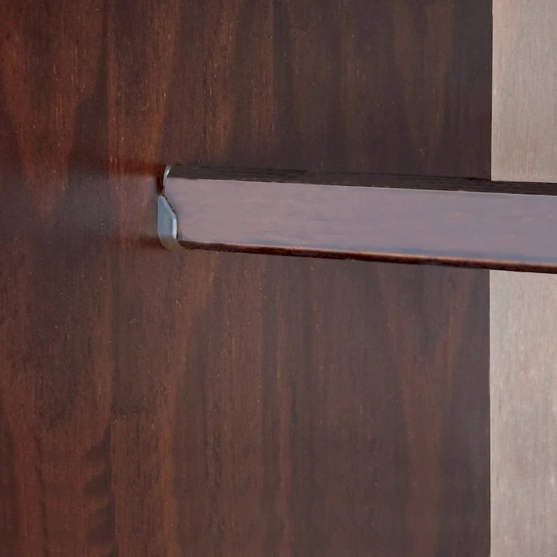 Armoire 3 portes Cosmo en bois massif à 100 % avec portes en bois massif ou portes miroir