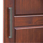 Armoire 3 portes Cosmo en bois massif à 100 % avec portes en bois massif ou portes miroir