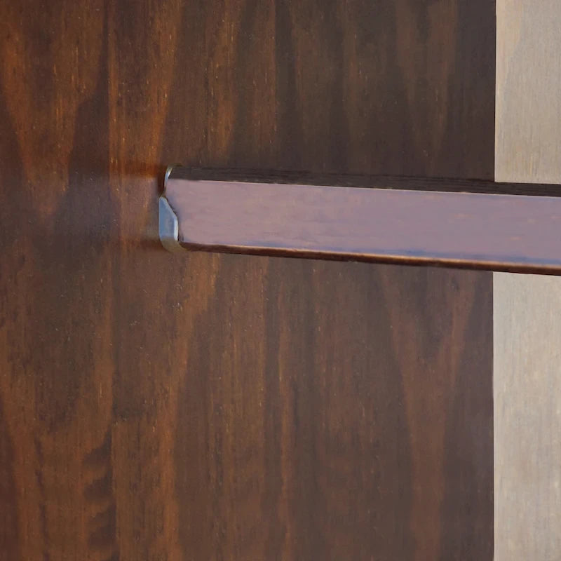 Armoire 3 portes Cosmo en bois massif à 100 % avec portes en bois massif ou portes miroir