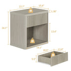 Table de chevet avec 1 tiroir et rangement ouvert