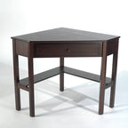 Bureau d'angle informatique Lincoln en bois massif/MDF