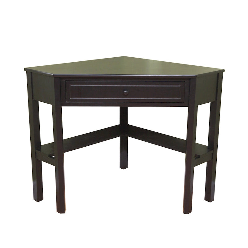 Bureau d'angle informatique Lincoln en bois massif/MDF