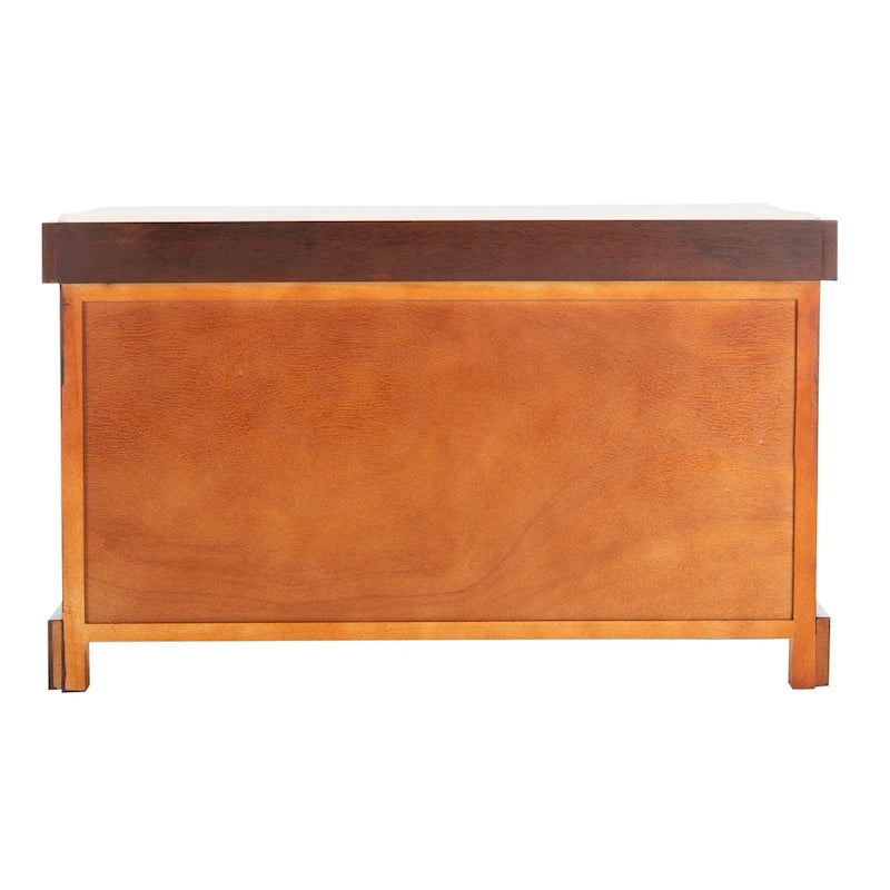 Banc de rangement tissé marron Euphemia - 34Lx16Px20H