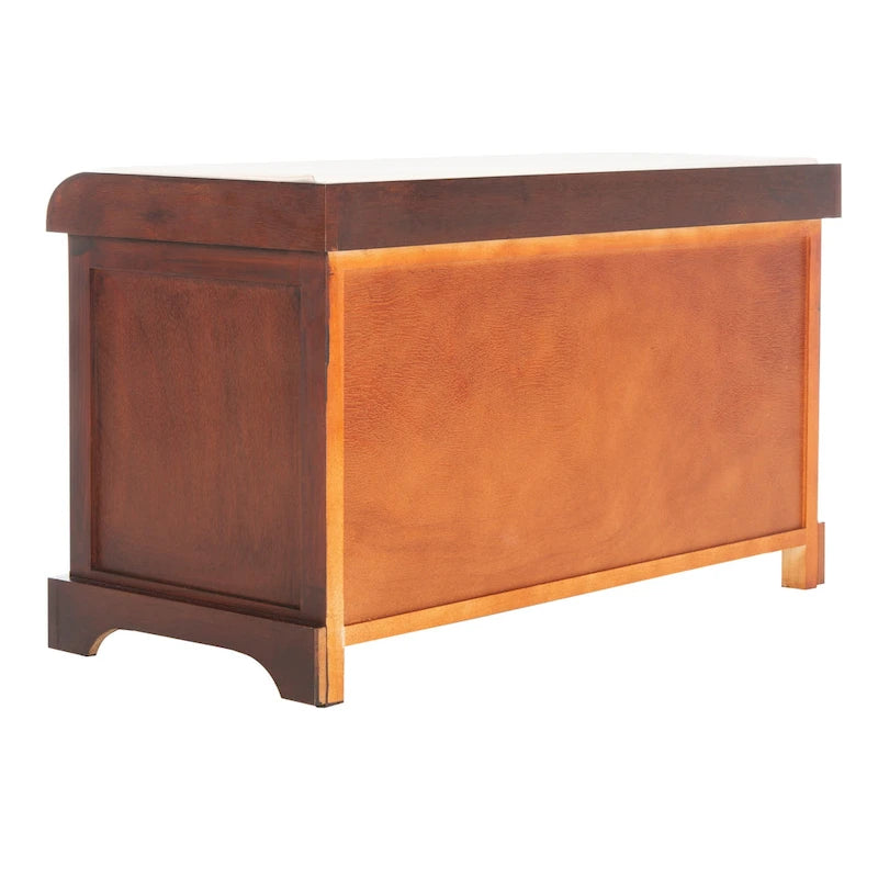 Banc de rangement tissé marron Euphemia - 34Lx16Px20H