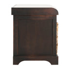 Banc de rangement tissé marron Euphemia - 34Lx16Px20H
