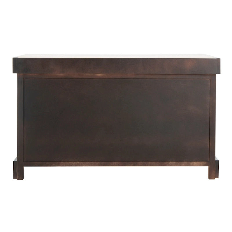 Banc de rangement tissé marron Euphemia - 34Lx16Px20H