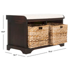 Banc de rangement tissé marron Euphemia - 34Lx16Px20H