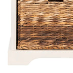 Banc de rangement tissé marron Euphemia - 34Lx16Px20H