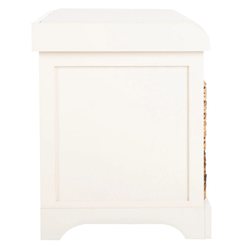 Banc de rangement tissé marron Euphemia - 34Lx16Px20H