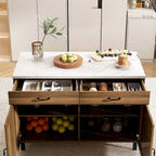 Îlot de cuisine élégant - Organisez et embellissez votre espace Table de buffet - 47.2X23.6X33.5