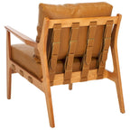 Fauteuil d'appoint Donie en bois massif avec coussin (entièrement assemblé) – 71 cm (L) x 84 cm (P) x 86 cm (H)