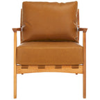 Fauteuil d'appoint Donie en bois massif avec coussin (entièrement assemblé) – 71 cm (L) x 84 cm (P) x 86 cm (H)