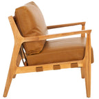 Fauteuil d'appoint Donie en bois massif avec coussin (entièrement assemblé) – 71 cm (L) x 84 cm (P) x 86 cm (H)