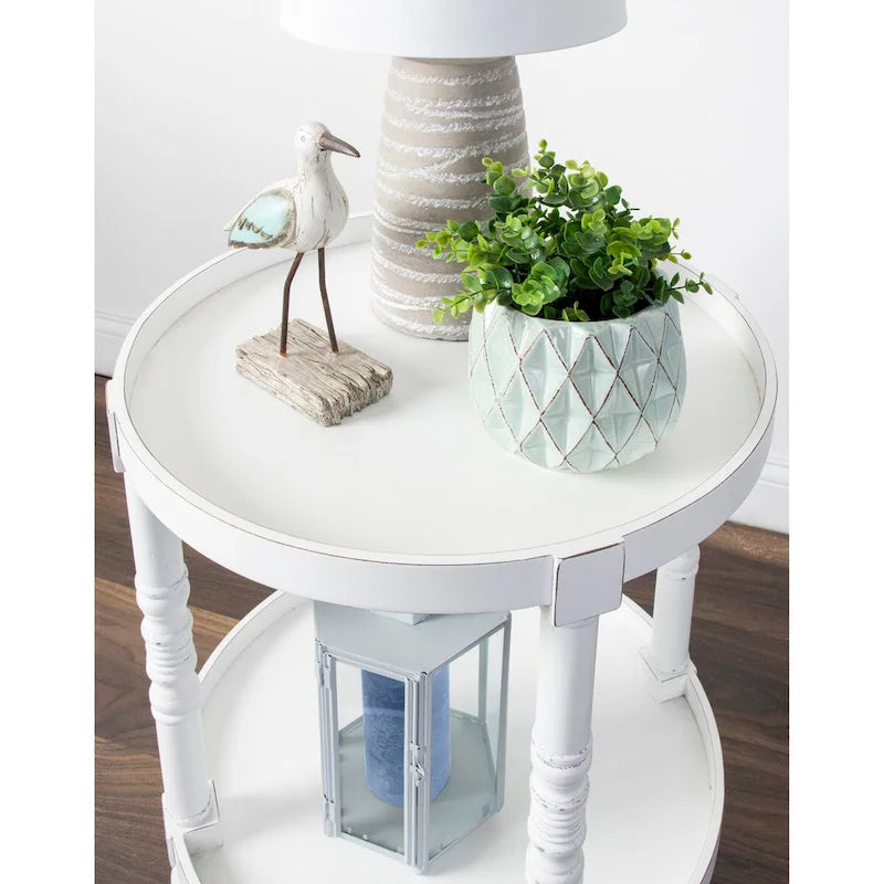 Table d'appoint ronde en bois Bellport