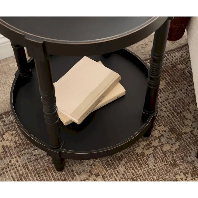 Table d'appoint ronde en bois Bellport