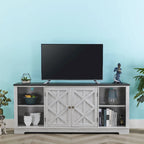 Meuble TV rustique extra-large de 178 cm pour téléviseurs de 80 pouces - Fini bois naturel