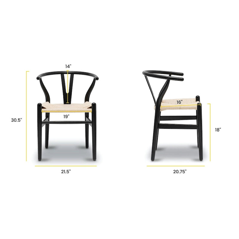 Chaises Weave – Structure en bois massif