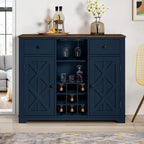 Meuble à vin moderne avec porte en X et porte-bouteilles intégré de 119 cm de largeur
