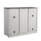 Meuble à vin moderne avec porte en X et porte-bouteilles intégré de 119 cm de largeur