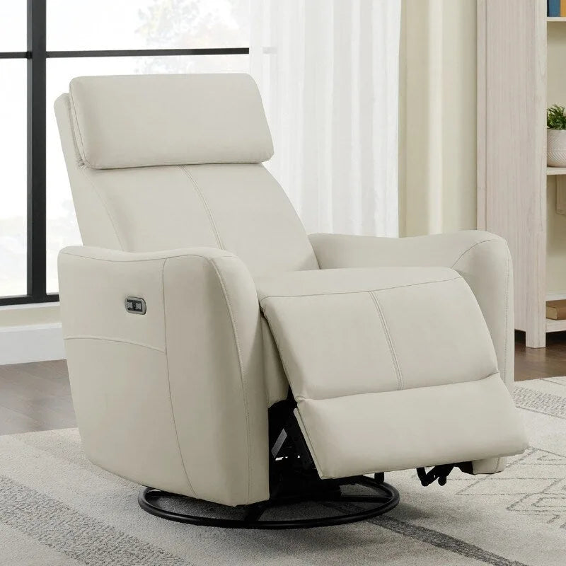 Fauteuil d'allaitement inclinable, pivotant et berçant à commande électrique