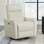 Fauteuil d'allaitement inclinable, pivotant et berçant à commande électrique