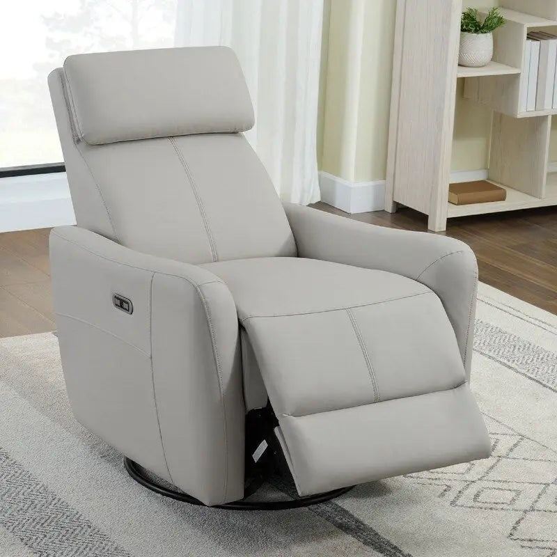 Fauteuil d'allaitement inclinable, pivotant et berçant à commande électrique