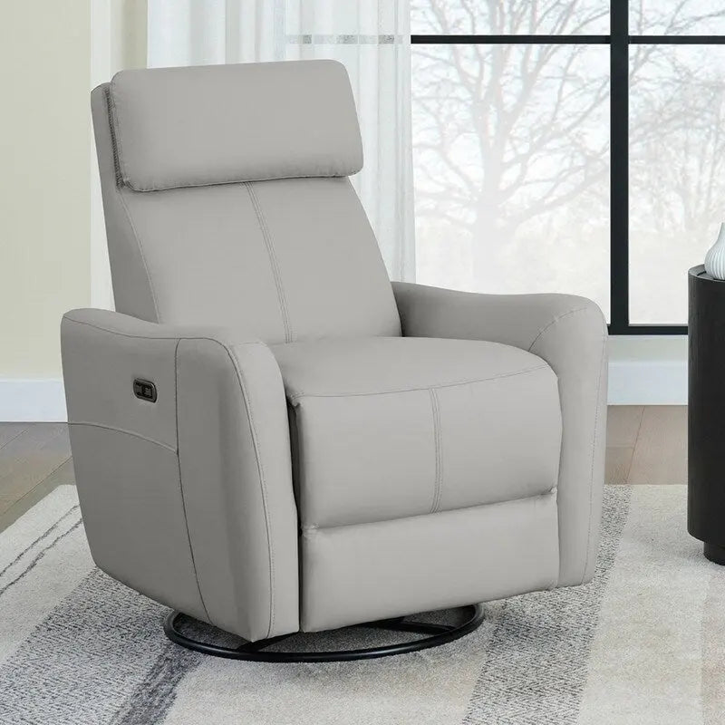 Fauteuil d'allaitement inclinable, pivotant et berçant à commande électrique