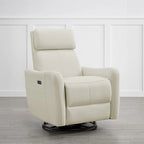 Fauteuil d'allaitement inclinable, pivotant et berçant à commande électrique