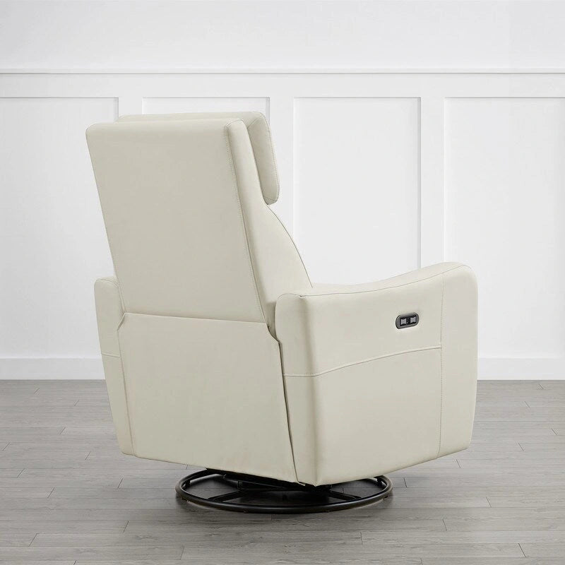 Fauteuil d'allaitement inclinable, pivotant et berçant à commande électrique