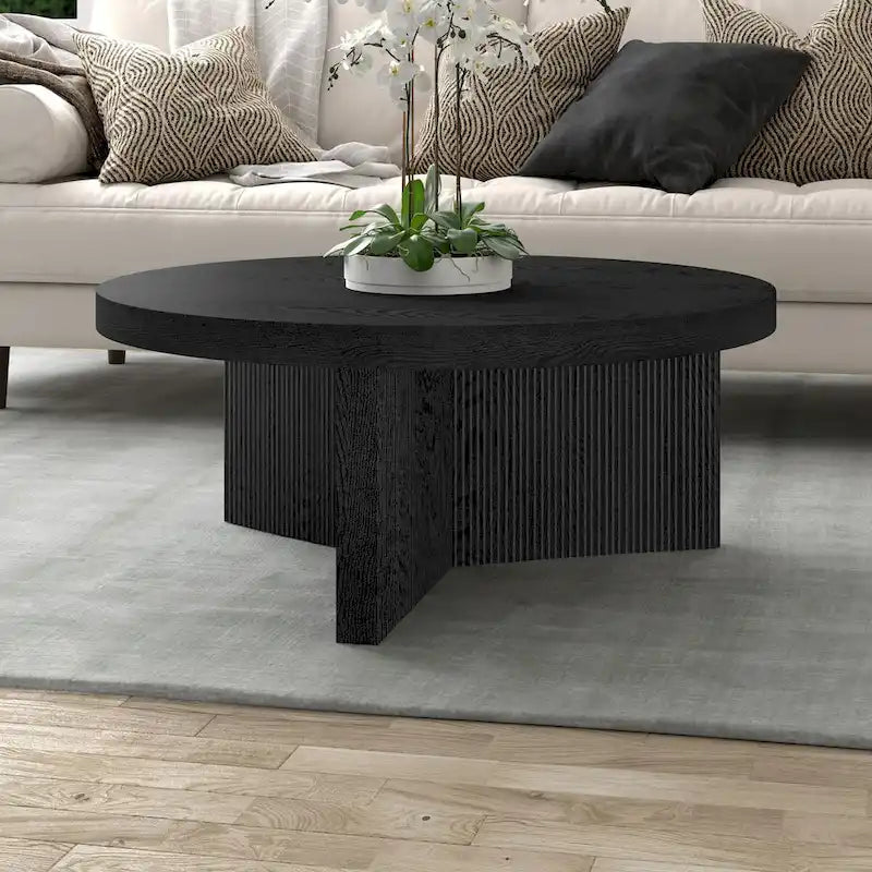 Table basse ronde large Holm de 36 po – 36 po de large
