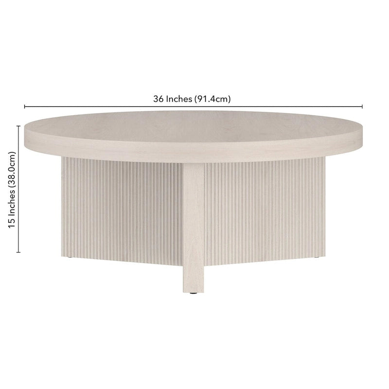 Table basse ronde large Holm de 36 po – 36 po de large