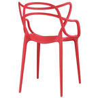Chaises en plastique intriquées, lot de 4