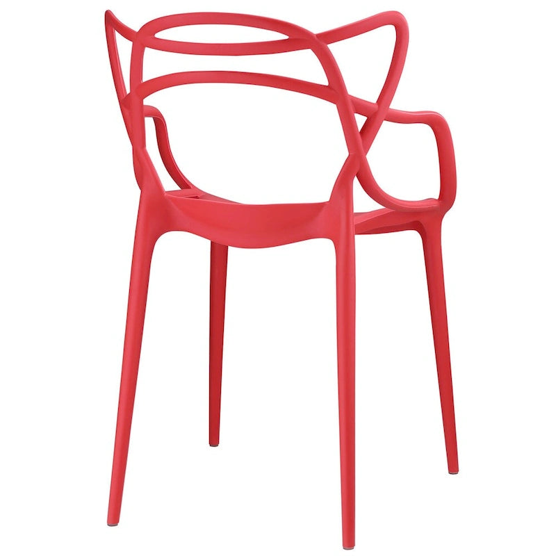 Chaises en plastique intriquées, lot de 4