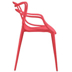 Chaises en plastique intriquées, lot de 4