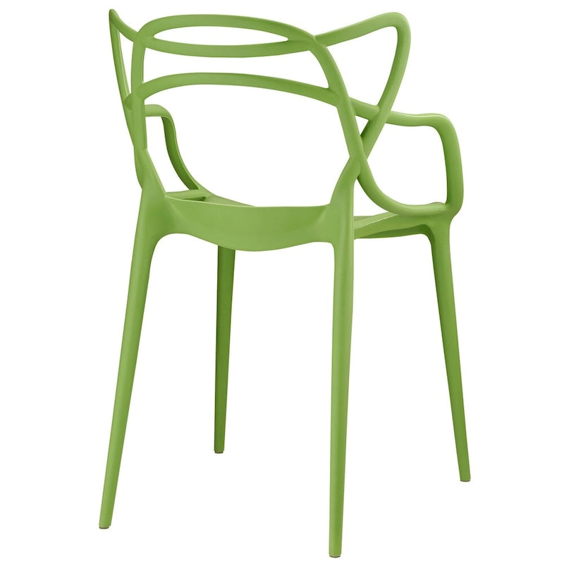 Chaises en plastique intriquées, lot de 4