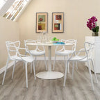 Chaises en plastique intriquées, lot de 4