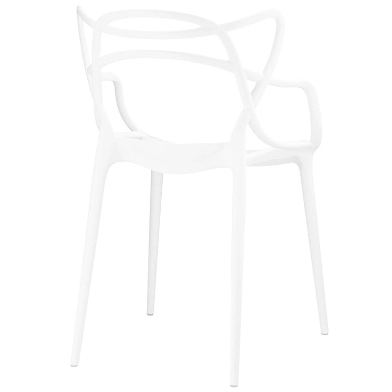 Chaises en plastique intriquées, lot de 4