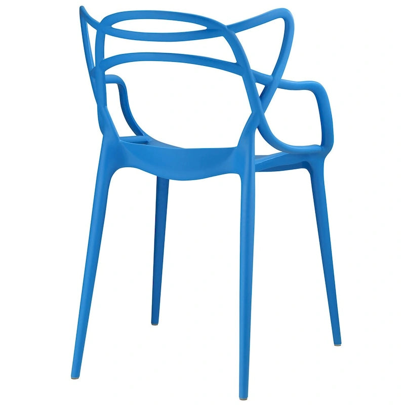 Chaises en plastique intriquées, lot de 4